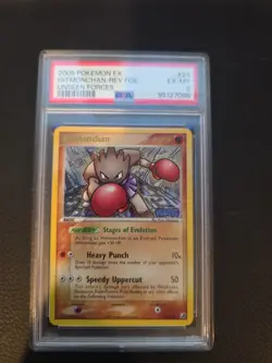 Pokemon EX Unseen Forces Hitmonchan Reverse Holo PSA 6 - Image 1