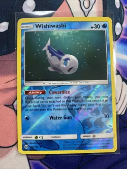 Pokemon TCG Sun and Moon Base Reverse Holo Wishiwashi 44/149 - Image 1