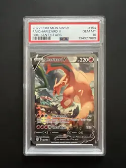 PSA 10 Charizard V 154/172 Full Alt Art Pokemon TCG Brilliant Stars - Image 1