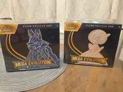 POKEMON MEGA EVOLUTION ETB LOT X2 GARDEVOIR LUCARIO BOOSTER PACKS PROMO SEALED - Image 1
