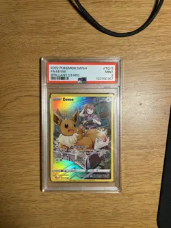 PSA 9 Brilliant Stars Eevee TG11 - 2022 Pokemon Swsh09 Trainer Gallery TG11/TG30 - Image 1
