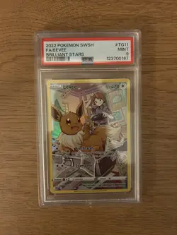 PSA 9 Brilliant Stars Eevee TG11 - 2022 Pokemon Swsh09 Trainer Gallery TG11/TG30 - Image 2