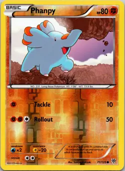Phanpy 71/135 Plasma Storm Reverse Holo LP Pokemon TCG - Image 1