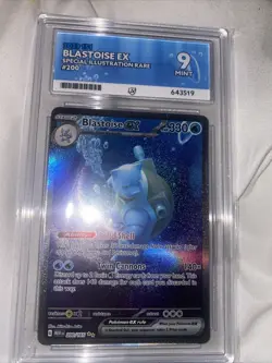 Blastoise EX 200/165 Special Illustration Rare S&V 151 ACE 9 MINT Pokemon TCG - Image 2