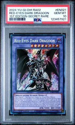 2024 YU-GI-OH! RA02-25TH ANV RARITY COLL II #EN021 RED-EYES DARK DRAGOON PSA 10 - Image 1