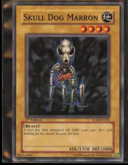 Yu-Gi-Oh Skull Dog Marron SOD-EN003 Soul of the Duelist Common 1st Ed NM US - Image 1
