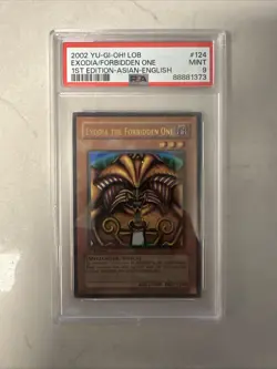 yugioh Asian Exodia the Forbidden One 1st Edition LOB-124 PSA 9 - Image 1