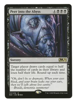 Peer Into the Abyss MTG Sorcery Card Core Set 2021 1x LP Magic the Gathering - Image 1