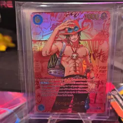 Bandai One Piece Card Game Portgas D. Ace OP13-119 Secret Rare Foil 7000 Power - Image 1