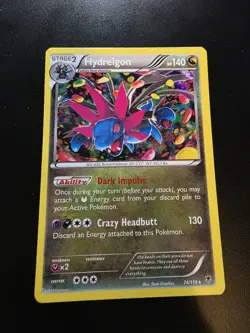 Hydreigon 74/119 Phantom Forces Holo Rare Pokemon Card - NM/LP - Image 1