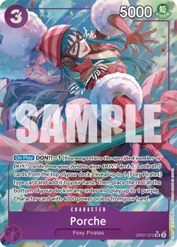 Porche English (PURPLE) ALT ART OP07-072 card One Piece CCG - Image 1