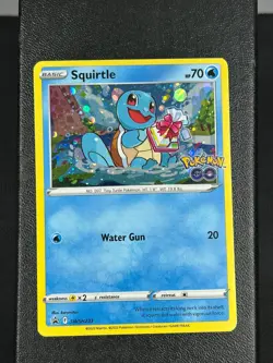 Squirtle SWSH233 Pokemon GO Holo, Black Star Promo Pokemon Card. - Image 1