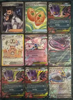 POKEMON MEGA EVOLUTIONS FULL ART ZEKROM MEGA CHARIZARD EX GENGAR 21 CARD LOT WOW - Image 4