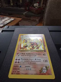 Pokemon TCG Gym Challenge Blaine's Arcanine Holo Rare Card 1/132 - Image 2