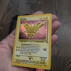 Pokemon TCG Zapdos Fossil Holo Rare Card 15/62 - NM - Image 4