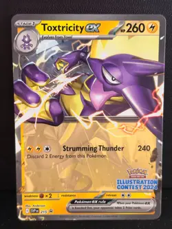 Toxtricity ex 215 (Illustration Contest 2024) - Scarlet & Violet Promo Card - LP - Image 1