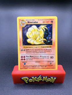 NINETALES - 12/102 - Base Set SHADOWLESS - Holo - Pokemon Card - MP/HP - Image 1