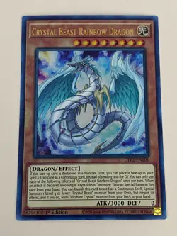 Yugioh Crystal Beast Cards Set Sapphire Pegasus Tiger Rainbow Dragon Free Holo C - Image 2