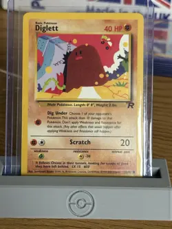 Pokemon TCG Diglett 52/82 Team Rocket Common Vintage Card - Image 1