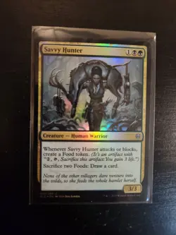 Savvy Hunter, Throne of Eldraine, NM, MTG-Magic The Gathering, Foil - Image 1
