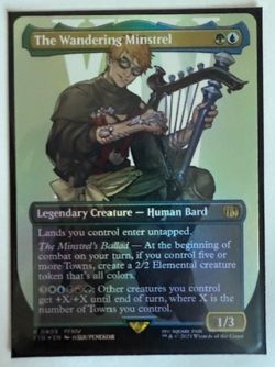 Magic the Gathering: The Wandering Minstrel (Borderless) Final Fantasy Foil NM - Image 1
