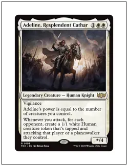 1x Adeline, Resplendent Cathar, Tarkir Dragonstorm Commander, Magic MTG NM - Image 1