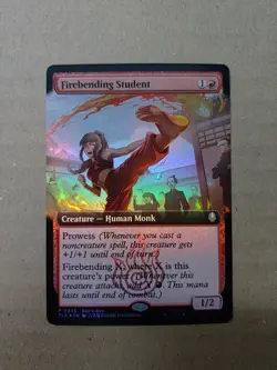 Firebending Student Avatar TLA #393 Buy-A-Box Promo Foil Extended Art LP - Image 1