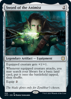 MTG Sword of the Animist, Light Play, English Commander: AFR - Image 1