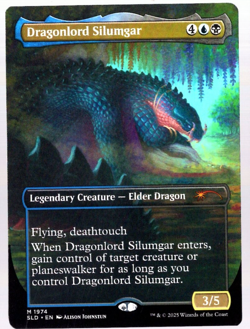 Dragonlord Silumgar 1974 Borderless Non Foil Secret Lair MTG Near Mint - Image 1