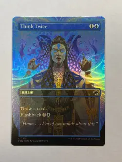MTG - Think Twice - Borderless - FOIL - Foundations - Image 1