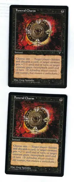 2x Funeral Charm - Vision - Magic The Gathering NM/M (Never Played) - Image 1