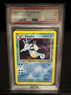Kingdra 2000 Neo Genesis Holo Pokemon Card PSA 7 Mint 8/111 - Image 1