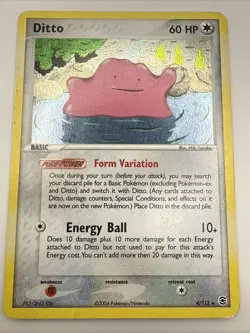 DITTO 2004 POKEMON EX FIRE RED & LEAF GREEN RARE HOLO 4/112 - Image 3