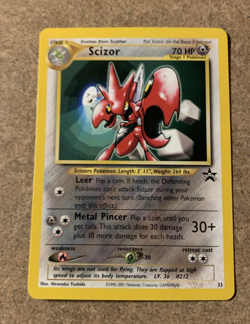 SCIZOR BLACK STAR PROMO 33 Pokemon WOTC NM - Image 1