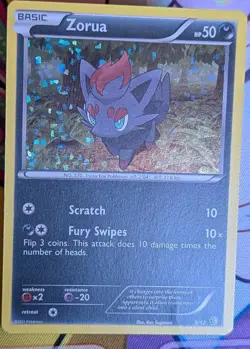 Pokemon Zorua Confetti Holo 9/12 McDonald's Collection 2011 LP/MP - Image 1