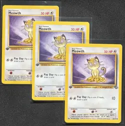 1999 Meowth (56/64) Jungle 1st Edition - NM/LP Pokemon TCG - Image 1