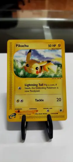 2002 Pokemon Expedition Base Set Pikachu 124/165 LP - Image 1