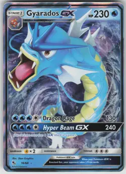 Pokemon TCG Gyarados GX Ultra Rare Hidden Fates 16/68 - Image 1