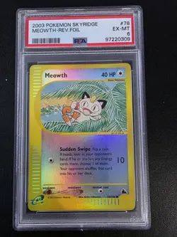 PSA 6 Meowth 2003 WOTC Pokemon Skyridge 78/144 Reverse Holo - Image 1