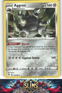 123/189 - Aggron - Holo Rare - Near Mint or Better - Pokemon TCG - #123/189 - Image 1