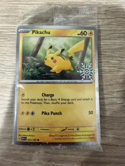 Pikachu 025/165 SEALED Snowflake STAMPED - Holiday Calendar 2025 - Pokemon TCG - Image 1