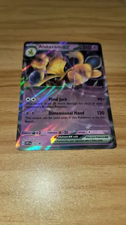 Pokemon TCG 151 Alakazam ex Black Star Promo 050 Error No Star Pattern Near Mint - Image 1
