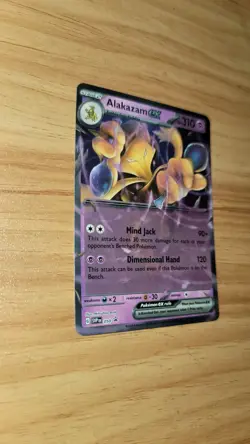 Pokemon TCG 151 Alakazam ex Black Star Promo 050 Error No Star Pattern Near Mint - Image 2