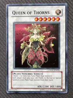 Yugioh Queen of Thorns Unlimited Edition Super Rare CSOC-EN042 NM - Image 1