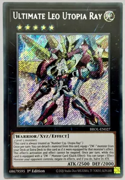 BROL-EN027 Ultimate Leo Utopia Ray - Secret Rare 1st Edition Near Mint YuGiOh - Image 1