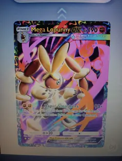 Pokemon Tcg Pocket Trade 2 Star Mega Lopunny Full Art Card - Image 1