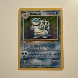 Pokemon TCG Blastoise Holo Rare Card 1999 Base Set 2/102 grading opportunity - Image 1