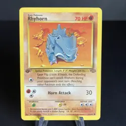 Rhyhorn 61/64 - Jungle 1st Edition - Pokemon Card - LP - Image 1
