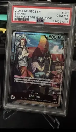 Shanks (2025 PSA Magazine Promo) OP09-001 One Piece Promotion Cards Foil - Image 3