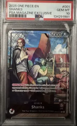 Shanks (2025 PSA Magazine Promo) OP09-001 One Piece Promotion Cards Foil - Image 4